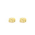Set de pendientes de cartílago con corazones calados en plata s925 bañada en oro - Plata 925 / Dorado