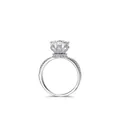 Luxurious S925 sterling silver crown ring featuring a brilliant round center diamond - US Size 6 / 925 Sterling Silver