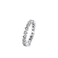 S925 sterling silver star ring with sparkling pavé cubic zirconia for women - US 5