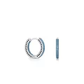 Orecchini a cerchio in argento S925 con pietre turchesi e motivi a cuore traforati - Argento 925 / Argento sterling 925