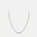 Collier tennis étincelant en argent sterling S925 avec zircons ronds brillants - Argent 925 / Longueur 31+6CM