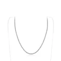 Sparkling S925 sterling silver tennis necklace with full cubic zirconia stones on white background - 925 Silver / Length 31+6CM