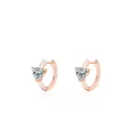 Elegante Ohrringe aus 925er Sterlingsilber mit Herz-Zirkonia in Roségold-Finish - 925er Silber / Roségold