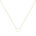 Minimalist S925 sterling silver necklace with hollow heart pendant in golden finish - 925 Silver / Gold