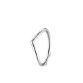 Elegante anello a V in argento sterling S925, anello a fascia impilabile per donna - Taglia US 6 / Anello a V Geometrico Minimalista (RHR446)