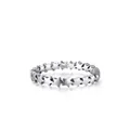 Anello minimalista in argento sterling S925 con motivo a stelle collegate in sequenza - Taglia US 5 / Argento