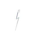 Manchette d'oreille éclair en argent 925 avec cristaux dégradés bleus - Forme d'Éclair (RHE1070) / Argent Sterling S925 (Argent)