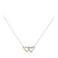 Collier élégant en argent sterling S925 avec cœurs entrelacés bicolores or et argent - Argent 925 / Argent sterling 925