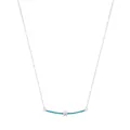 Minimale S925 Sterlingsilber Kette mit Sternanhänger und türkisfarbenen Details - Halskette