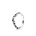 Bague vintage en argent sterling S925 avec motif feuille de flèche et fini oxydé - Taille US 6 / Bague Feuille de Laurier Vintage (RHR523)
