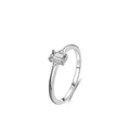 S925 sterling silver ring featuring a baguette cut cubic zirconia with a polished finish - US Size 5 / Silver