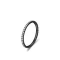Ewigkeitsring aus schwarz beschichtetem 925er Sterlingsilber mit weißen Zirkonia-Steinen - US-Größe 5 / Schwarz Gunmetal