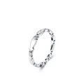 Minimalist S925 sterling silver fish ring featuring carved scale patterns on a white background - US Size 5