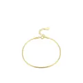 Pulsera de cadena de serpiente de plata 925 dorada minimalista con dije de gota ajustable - Plata 925 / Dorado (Plata 925)