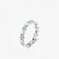 Anello in argento sterling S925 a forma di stella con brillanti zirconi incastonati - US 5 / Argento