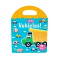 Tragbares Kinder-Stickerbuch mit 32 wiederverwendbaren Fahrzeug-Aufklebern zum Lernen - Transportmittel