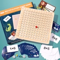 Educational 12x12 multiplication and addition wooden board game set for children's learning - International Version 12*12 Multiplication Board