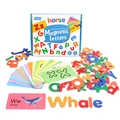 Set di lettere magnetiche educative con schede di parole per l'apprendimento dei bambini - Abbinamento Maiuscole Minuscole Magnetico