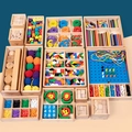 Set educativo Froebel de 15 piezas de madera con bloques geométricos y cajas de madera - Juego Froebel de 15 Piezas