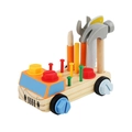 Auto giocattolo in legno multicolore da smontare con mini martello e attrezzi - Auto Attrezzi con Viti