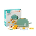 Set tostapane educativo in legno per bambini con burro e marmellata giocattolo per giochi - Verde Menta