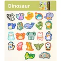 Adesivi magnetici educativi con 22 animali e dinosauri colorati in stile cartone animato - Tema Animali Dinosauri
