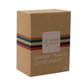 Eco-friendly wooden baby musical instruments gift set in a kraft paper packaging box - Rattle Set (Kraft Color Box)
