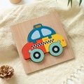 Puzzle 3D in legno taxi per bambini, gioco educativo montessori per prima infanzia - Auto della Polizia