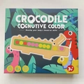 Scatola gioco educativo coccodrillo per lo sviluppo cognitivo e colori bambini - Gioco Clip Perline Coccodrillo