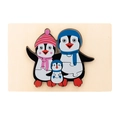 Educational wooden puzzle featuring a penguin family design for toddlers early learning - Penguin Style
