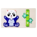 Holzpuzzle Panda und Bambus für Kleinkinder mit Zahlen 1-8 für frühes Lernen - Panda mit Bambus