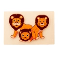 3D wooden lion animal puzzle for kids early education and motor skill development - Lion Style