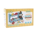 Set gioco bancone gelato e caffè in legno con 58 accessori per bambini dai 3 anni - Blu