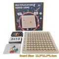 Tabella delle moltiplicazioni 99 in legno con carte, dadi e pedine per bambini - Moltiplicazione Non Verniciata (Moltiplicazione Non Verniciata)