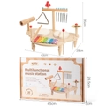 Stazione musicale multifunzionale in legno con xilofono e tamburo nella confezione - Stazione Musicale Multifunzionale (Scatola Arancione con Campanelli)