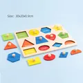 Wooden 12-hole geometric shape puzzle board with easy-grip knobs for toddler learning - 12-Hole Geometric Full Set