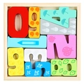 Puzzle educativo in legno con numeri colorati 0-9 e motivi di animali per bambini - Digitale (Stile Sottile)