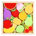 Educational wooden puzzle featuring colorful cartoon fruit shapes for toddlers - Fruit (Thin Style)
