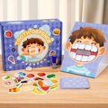 Set gioco educativo difesa dei denti con spazzolini e carte alimentari per bambini - Stile Difesa dei Denti