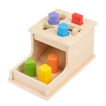 Giocattolo Montessori in legno per forme con blocchi geometrici colorati per bambini - Stile Griglia Singola Multicolore