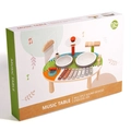 Table musicale en bois pour enfants avec xylophone coloré et petit tambour - Batterie à Carillons