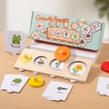 Puzzle del ciclo di vita Montessori in legno con carte educative su animali e piante - Abbinamento Crescita Montessori