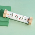 Wooden balance maze toy with road theme and rolling balls in a transparent cylinder tube - Red Truck