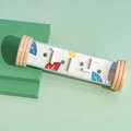 Wooden balance bead maze toy with colorful leaves and white balls for kids - Leaf