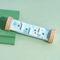 Wooden rainmaker toy with blue stingray design for sensory auditory development - Manta Ray