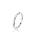 Elegant s925 silver heart ring with sparkling zirconia stones and polished finish - US 5 / Silver