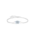 Elegante bracciale in argento sterling S925 malocchio con zirconi blu e turchese - Argento 925 / Argento