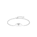 Elegante bracciale a cuore in argento sterling S925 con pavé di zirconi bianchi - Argento 925 / Argento