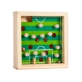 Wooden football maze board game with steel marble on green soccer field pattern - Green