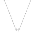 Elegante s925 Silberkette mit minimalistischem Schleifenanhänger an einer feinen Kette - 925er Silber / Silber